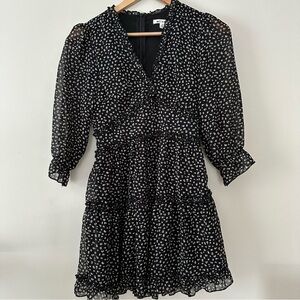 Miami black & tan ruffle dress